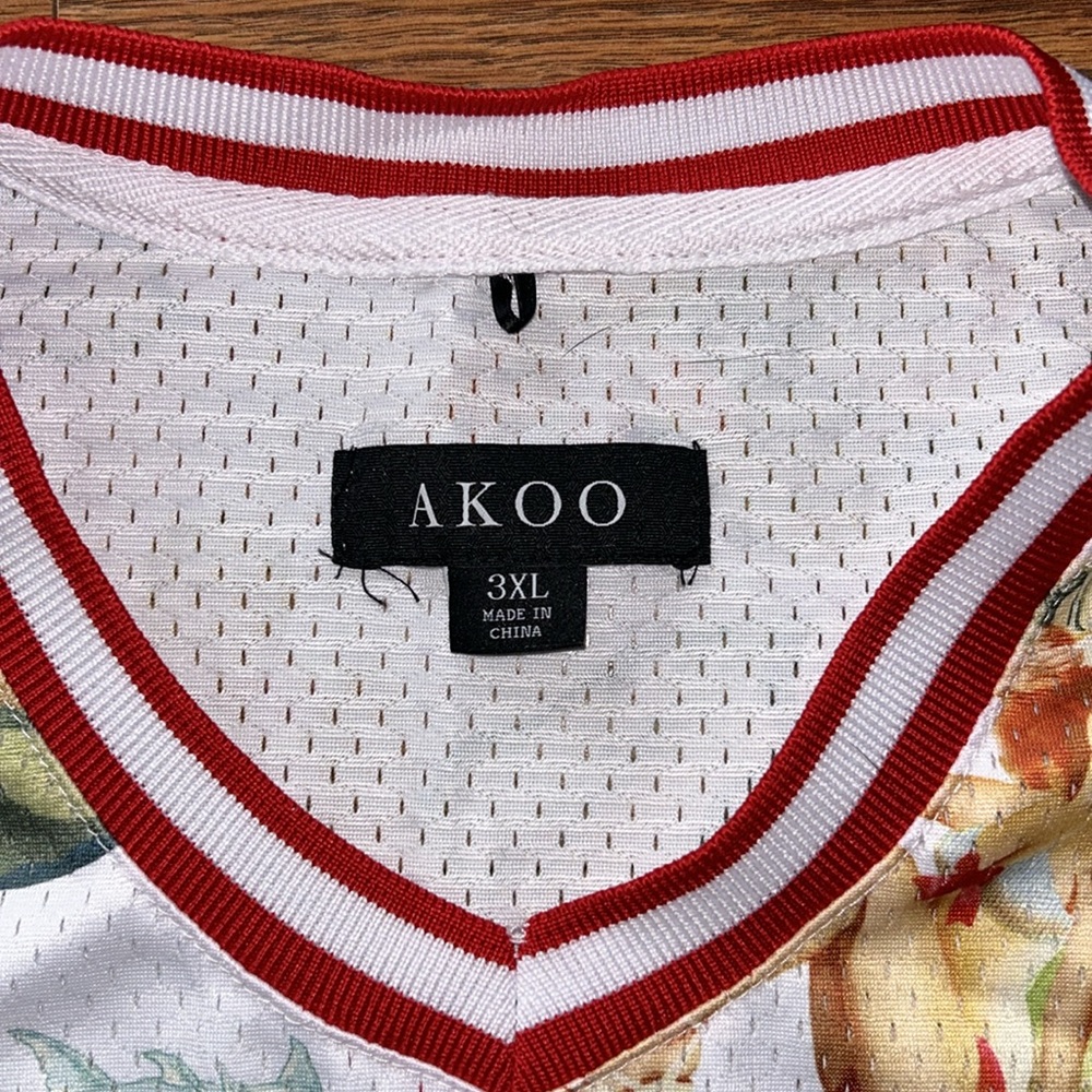 Akoo & Co Jersey Kings Summer League Women's Pinup Bold All Over Print SZ 3XL - Picture 6 of 11